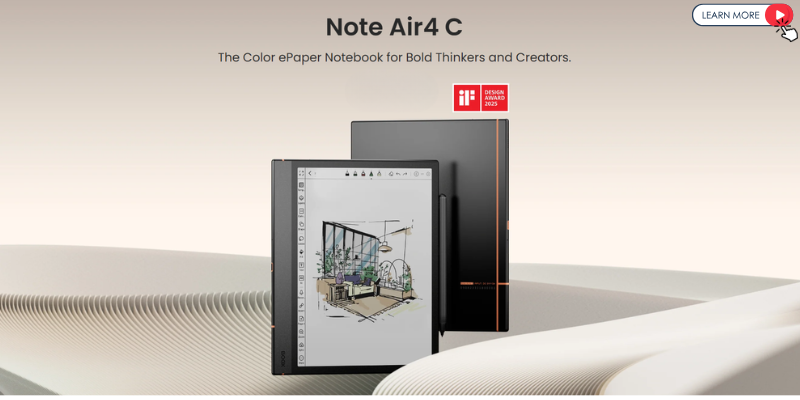 BOOX NOTE AIR4 C สีดำ ขนาด 10.3 นิ้ว ความจุ 64GB | B2S