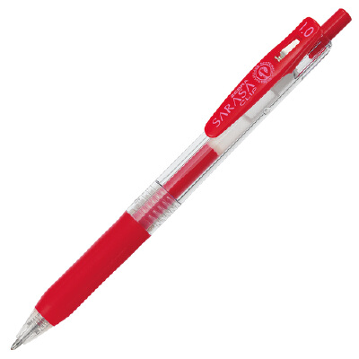 ปากกาหมึกเจล ซีบร้า JJE-15 R แดง 1.0มม.