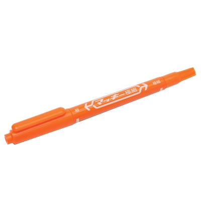 ปากกามาร์คเกอร์ 2 หัว ส้ม ซีบร้า MO-120MC