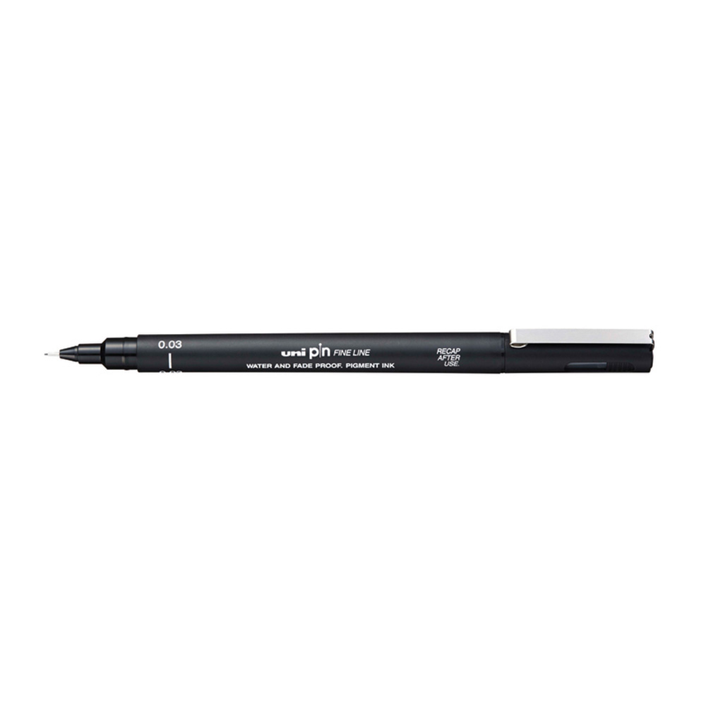 ปากกาหัวเข็ม UNI รุ่น PIN 003-200 สีดำ ขนาด 0.3 มม. | B2S