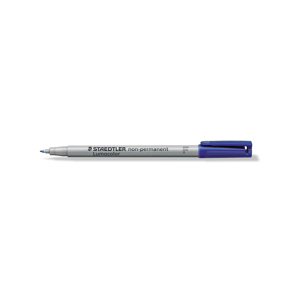 ปากกาเขียนแผ่นใสชนิดลบได้ STAEDTLER รุ่น 3163 F สีน้ำเงิน ขนาด 0.6 มม. ...