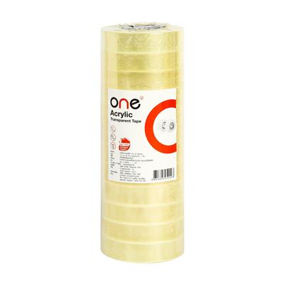 One Inch Core ONE Clear Adhesive Tape 1-Inch Core 12 mm x 36 Yards (Pack of 12 Rolls ...