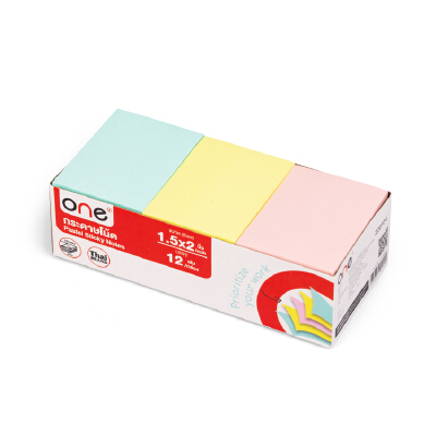 ONE Sticky Notes O1520P-A Assorted Pastel Color Size 1.5x2 Inches (12 ...