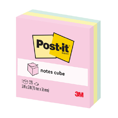 Post-it Notes Pads 654 Pastel Pastel Assorted 3x3 inch