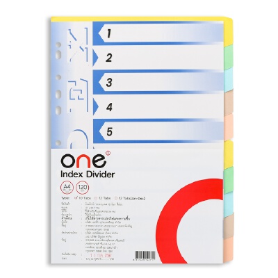 ONE Index Paper A4 L 10Tab light | OfficeMate