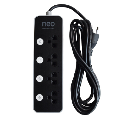 Neo Plug 10A 1SW 4S 3M NEO404B | OfficeMate