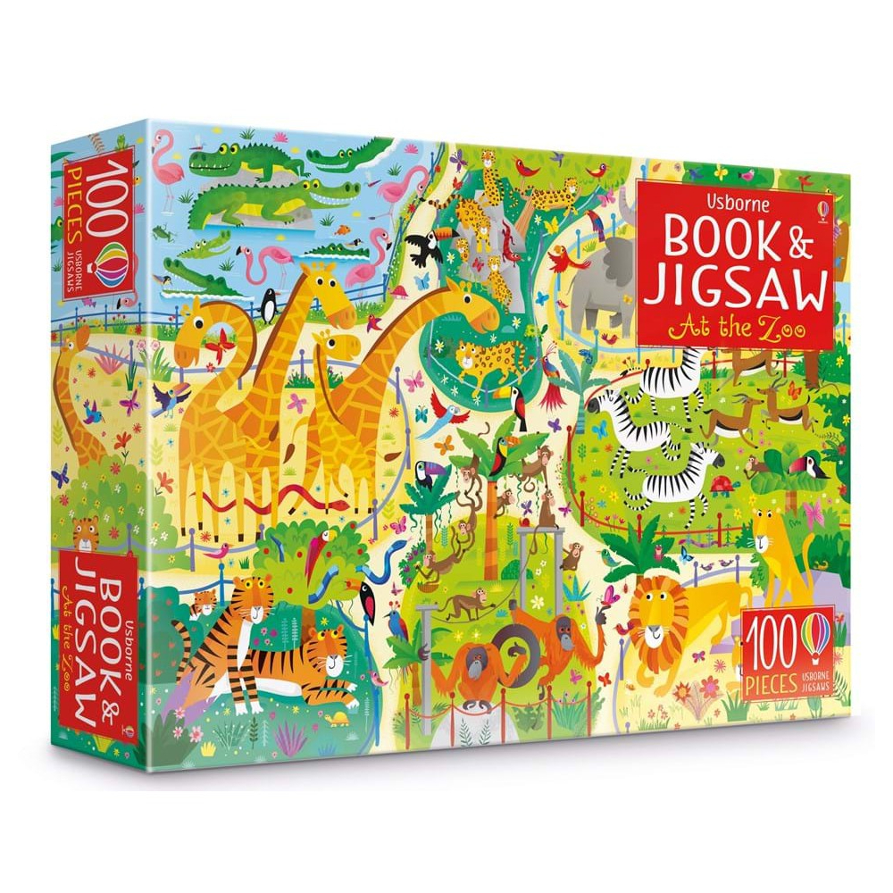 BOOK & JIGSAW: AT THE ZOO (100 PCS) | B2S