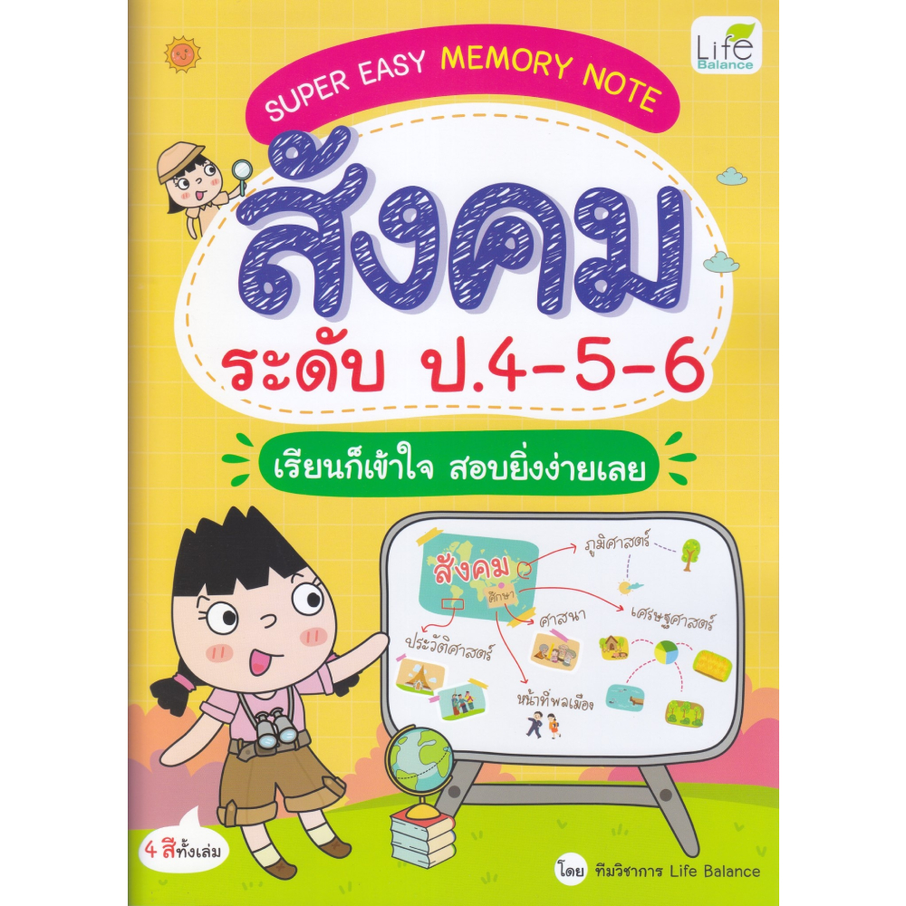 หนังสือ SUPER EASY MEMORY NOTE สังคม ระดับ ป.4-5-6 เรียนก็เข้าใจ สอบ ...