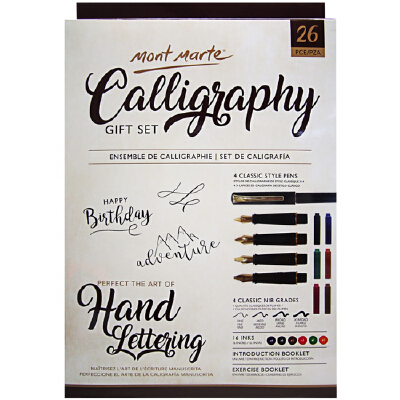 MONT MARTE Calligraphy Set 5263184 MultiColor 26 Piece Set