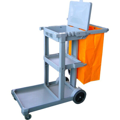 รถเข็นทำความสะอาดแม่บ้าน  ขนย้ายสะดวก รับน้ำหนัก 120 kg Happy Move