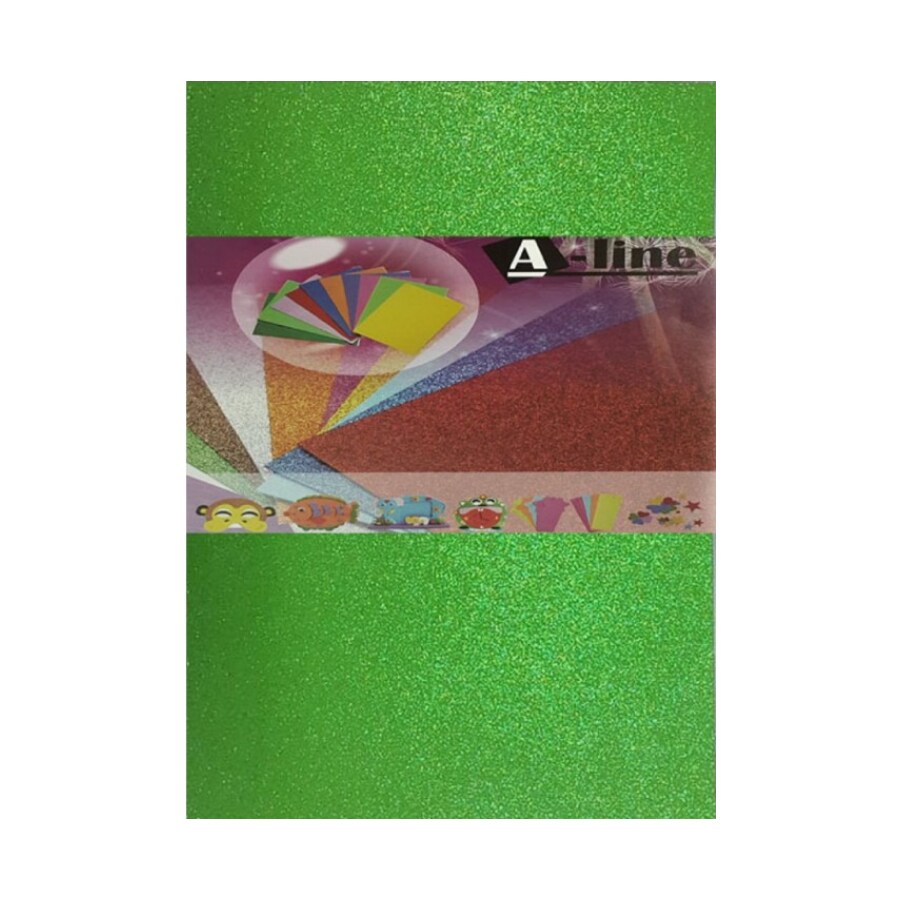 กระดาษโฟม ALine ขนาด A4 ชุด 10 ชิ้น สีเขียวมะนาว OfficeMate