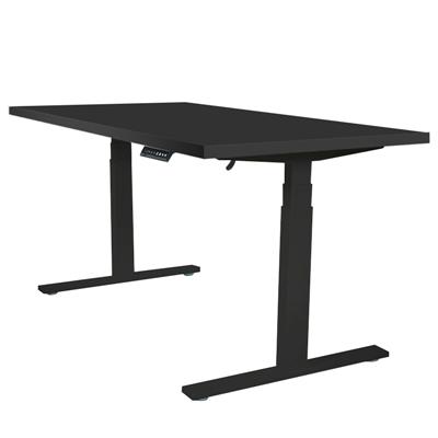 โต๊ะเพื่อสุขภาพSit2StandGEN2ท๊อปสีดำขาสีดำ-150x75 ERGOTREND