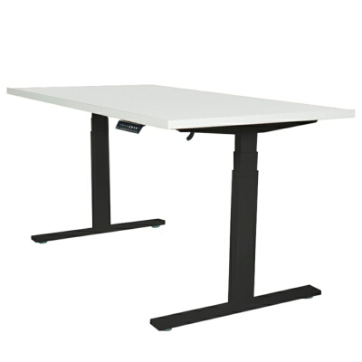 โต๊ะสุขภาพ Sit2StandGEN2 เออร์โกเทรน ท๊อปสีขาวขาสีดำ-180x75 ERGOTREND