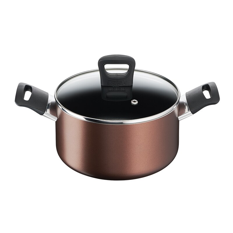 หม้อสองหูนอนสติ๊กพร้อมฝาแก้ว Day By Day TEFAL รุ่น G143 | OfficeMate
