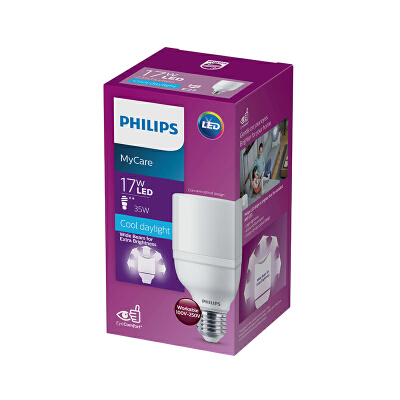 หลอดไฟ LED 17 วัตต์ Cool Daylight PHILIPS รุ่น LEDBRIGHT T70 E27 Philips