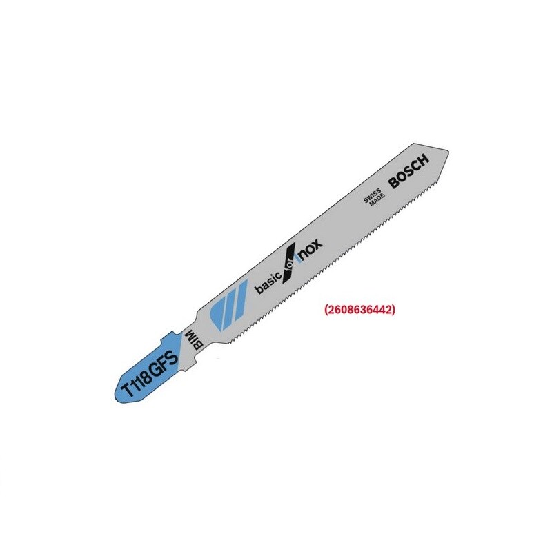 BOSCH T118GFS ใบเลื่อยจิ๊กซอตัดสแตนเลส ตัดหนา 0.5-1.5 มิล #2608636442 ...