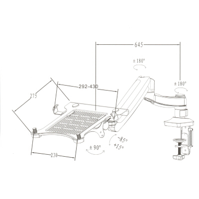 DF Prochair | ที่ยึดจอคอมพิวเตอร์ รุ่น DLB504 DF Prochair