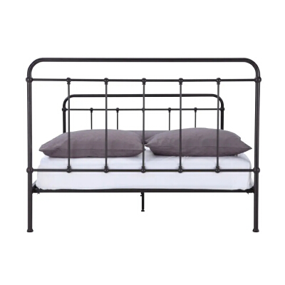 INDEX LIVING MALL เตียงนอนเหล็ก รุ่นลอฟเทอร์ ขนาด 6 ฟุต - สีดำ | OfficeMate