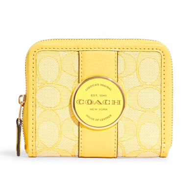 LONNIE SMALL ZIP AROUND WALLET IN SIGNATURE JACQUARD (COACH shops C8323)