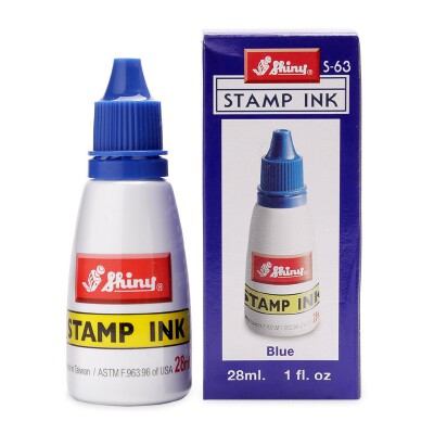 Stinky Ink Compatible Ink Shiny Refill ink For Self-inking stamp Blue 28 ml | OfficeMate
