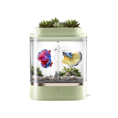 ตู้ปลาพร้อมไฟ LED 7 สี Xiaomi Mini Lazy Geometry Fish Tank Pro C300 ...