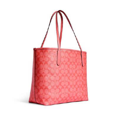 Coach central tote discount with signature canvas blocking