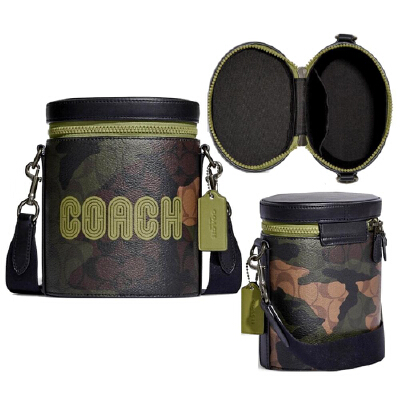 Coach CC024 Barrel Crossbody In Signature hotsell Canvas With Camo Print And Coach Patch