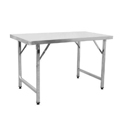 KASSA โต๊ะพับสเตนเลสทรงหลี่ยม รุ่น 1100000279 สีเงิน ขนาด 120x60x75 ซม. KASSA