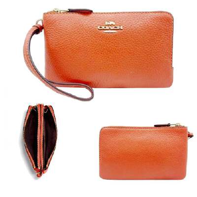 Coach Double corner zip wristlet (6649)