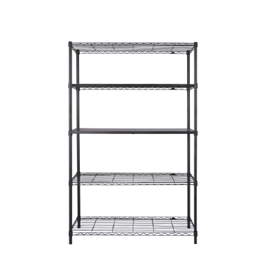 ชั้นวางของปรับระดับได้ 5 ชั้น สีดำ ขนาด 80x40x180 cm. Heavy Duty MZG014-5T180 BH/C MZG