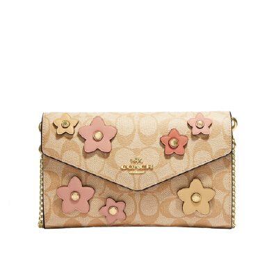 Coach flower clutch hot sale