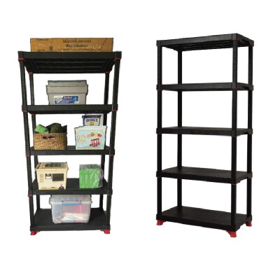 PRIMUS ชั้นพลาสติกอเนกประสงค์ ปรับระดับได้ สีดำ ขนาด 89x46x190 ซม. Primus