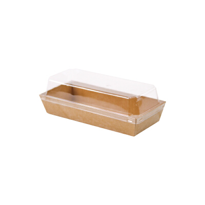 GOOD BOX PACK กล่องขนมทรงยาวคราฟท์+ฝา ไซส์ M 8.5x19x6 cm แพ็คละ 50 ชุด ...
