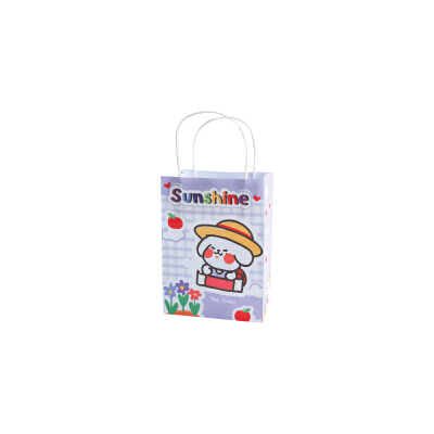 GOOD BOX PACK ถุงกระดาษ ไซส์ S 13x8x18cm ลายม่วงsunshine 100 ใบ ...