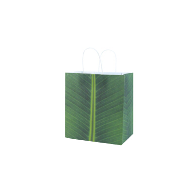 GOOD BOX PACK ถุงกระดาษขาวก้นกว้าง ไซส์ M ลายใบตอง 4แพ็ค 100 ใบ ...