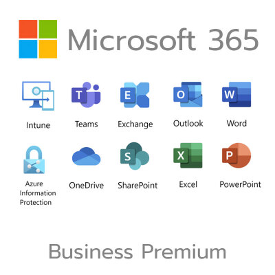 Microsoft 365 Business Premium (รายปี)(ส่ง License ผ่านทาง E-Mail ...