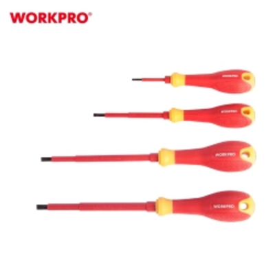 WORKPRO ไขควงหุ้มฉนวน VDE ปากแบน PH1X100 มม. WORKPRO
