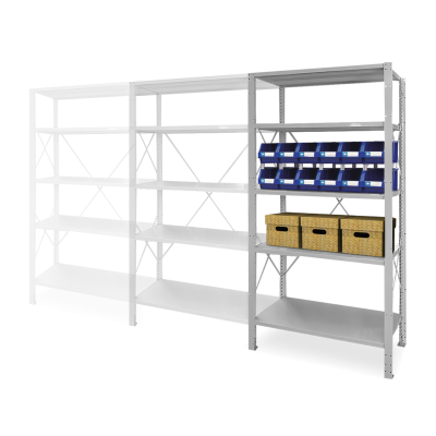Combi Unit Rack COMBI WARE ชั้นวางเหล็กเคลือบ MICRO RACK ขนาด L 100 x W 50 x H 200 CM ...