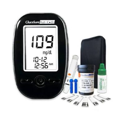ALLWELL เครื่องตรวจน้ำตาล ตรวจเบาหวาน พร้อมแผ่นตรวจและเข็ม 100 ชิ้น ...