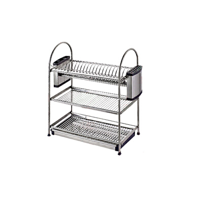 CASSA -C1L008-ที่คว่ำจานสแตนเลส 3 ชั้น พร้อมที่เก็บมีด CASSA