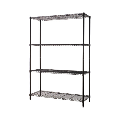 KASSA HOME ชั้นตะแกรงเหล็กอเนกประสงค์ 4 ชั้น Rocky รุ่น A2529-MBK สีดำ ขนาด 120x45x180 ซม. Kassa Home