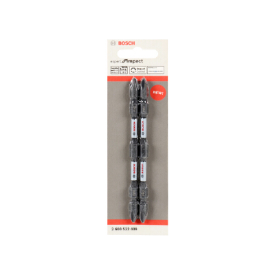 BOSCH ดอกไขควงสี่แฉก 2 หัว รุ่น 2608522409 สีดำ ขนาด PH2 x 110 มม. (แพ็ก 2 ชิ้น) Bosch