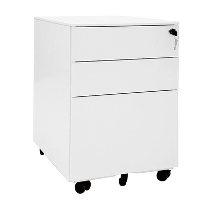 ตู้เหล็กล้อเลื่อน 3 ลิ้นชัก ขาว เฟอร์ราเดค PDM