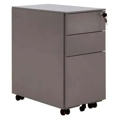 ตู้ลิ้นชักเหล็กล้อเลื่อน 3 ชั้น เงิน เฟอร์ราเดค BBF