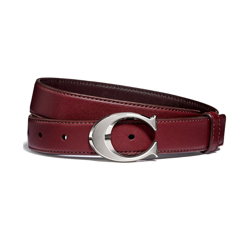 Coach F83960 Belt Coach F83960 Signature Buckle Belt 25Mm Brass/Black Dark  main image 3