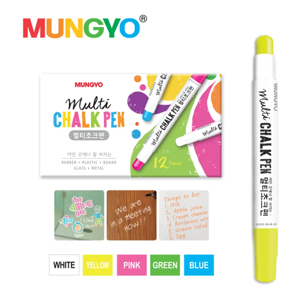 MUNGYO CHALK PEN 12 OF BLUE COLOR MBG12-BL OfficeMate