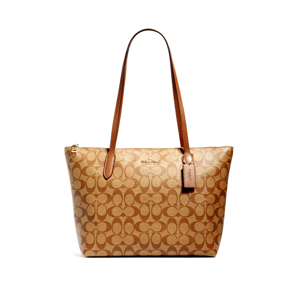 COACH 4455 ZIP TOP TOTE IN SIGNATURE 4455IME74 OfficeMate