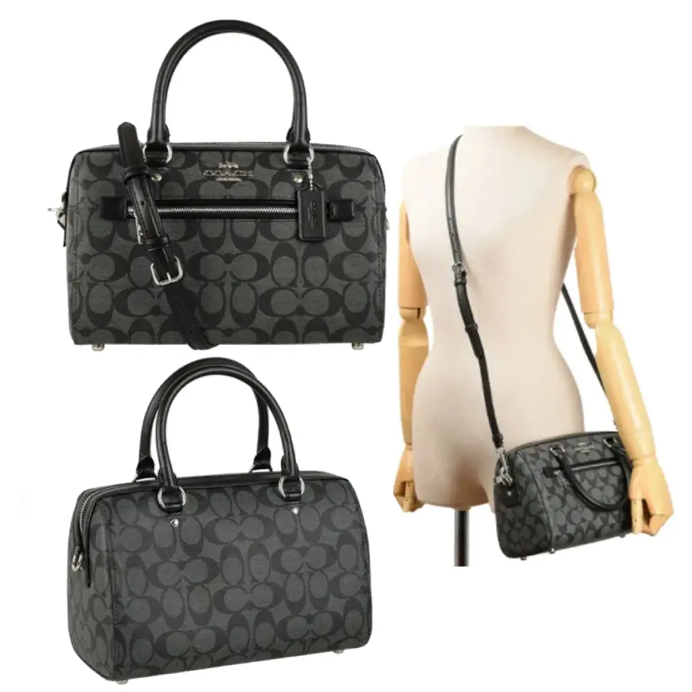 COACH COACH 83607 ROWAN SATCHEL IN SIGNATURE 83607SVTSQ OfficeMate