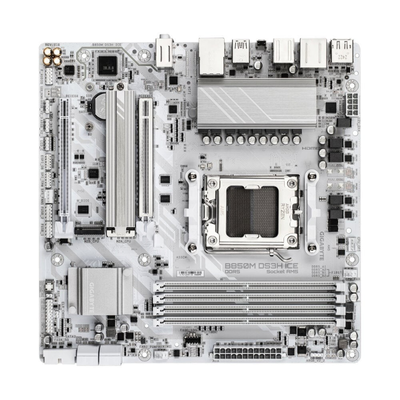 GIGABYTE motherboard model B850M DS3H ICE (AM5) REV. 1.0 supports