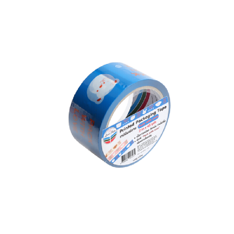 Louis Printed Tape Pack With Love Red-Blue 2"x45Y. OfficeMate